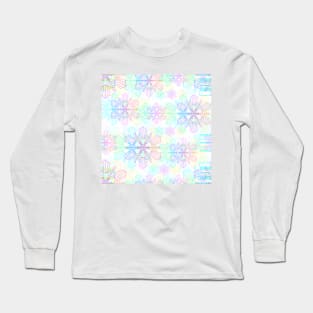 Christmas Snowflakes Glitch Long Sleeve T-Shirt